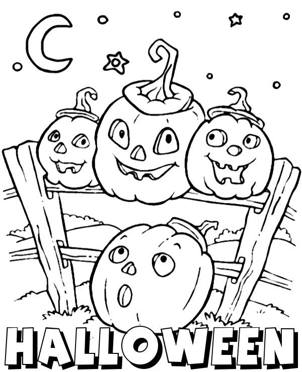 Kolorowanka online: Kolorowanka dynie witają w Halloween Kolorowanka online: Kolorowanka dynie witają w Halloween